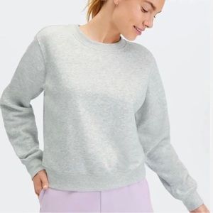 fabletics ★ women's light gray activewear sweatshirt